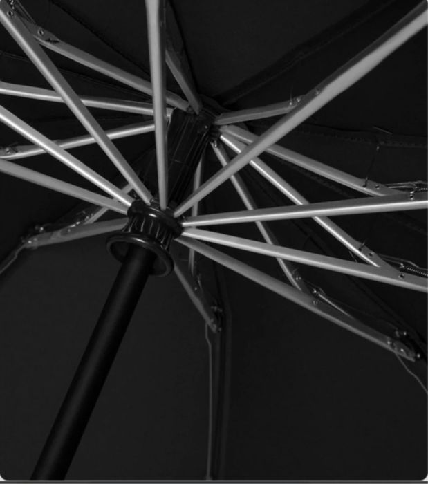 Автоматический зонт с фонариком чёрный цвет