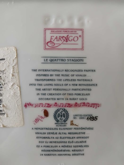 Bomboniera si Scrumiera Portelan Hollohazi