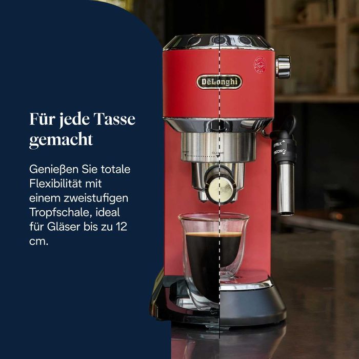 Еспресо кафемашина Delonghi Dedica EC685.R, изцяло метален корпус