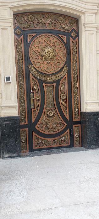Дарвоза Ворота Акфа краска киламиз.