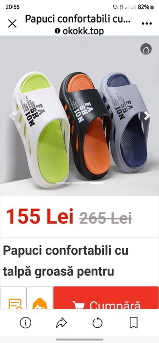 Papuci spuma moale