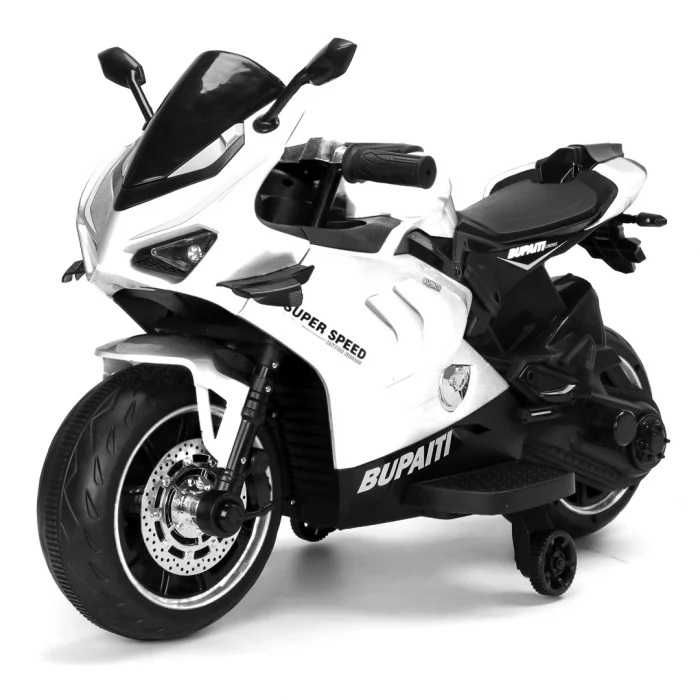 Motocicleta electrica pt. copii, Kinderauto BDQ888 2x 35W 12V White