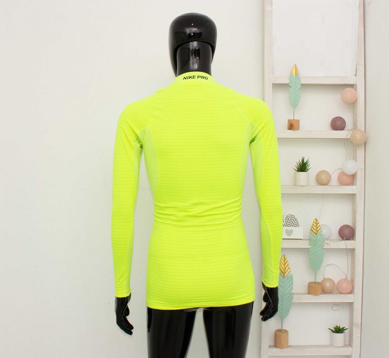 Nike Pro Warm Compression мъжка спортна блуза електриково зелено S
