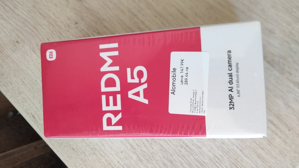 Чисто нов телефон Redmi A 5 Midnight Black