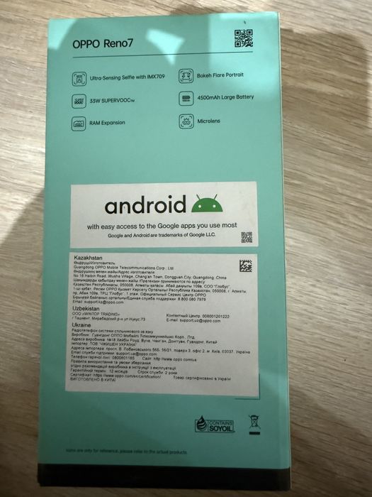 Телефон oppo reno 7