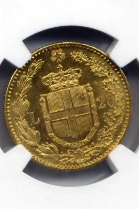 Златна монета 20 лири Италия 1889г НАЙ РЯДКАТА !