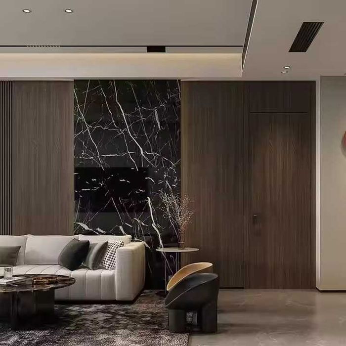 ПРОМО! ПВЦ панел стенен , мраморен PVC - №5 - NERO - 122/244 cm - 3mm