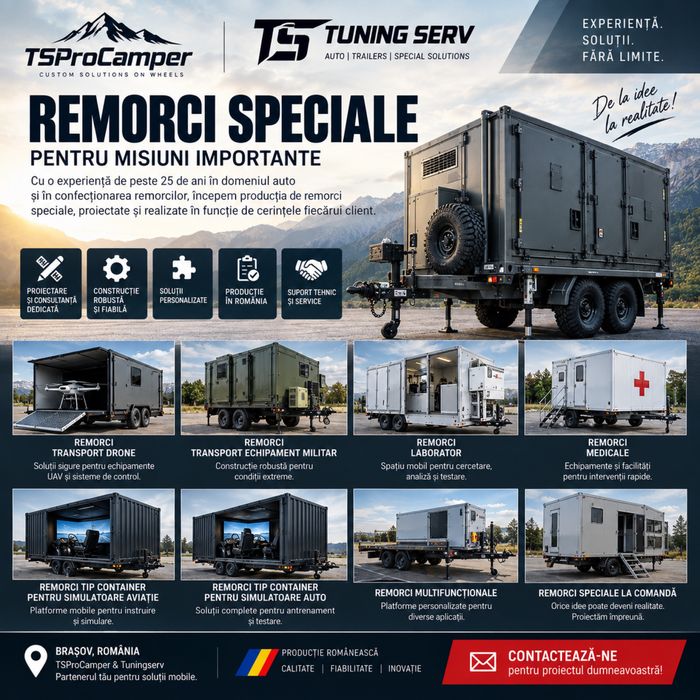 Remorci speciale, proiectate și construite la comandă