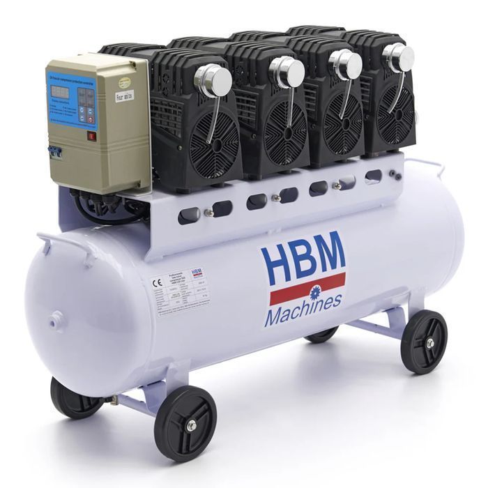 Compresor silentios zgomot redus  fara ulei 120 l 10 bari hbm machines