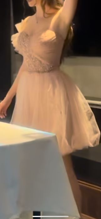 Розова официална рокля