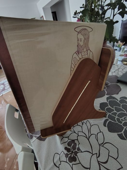 La Sacra Bibbia – set 3 volume în limba italiană ediție din 1959 + suport din lemn