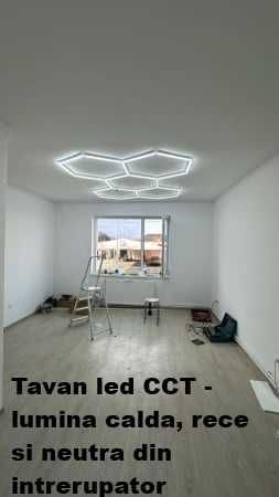 Black sau ALB- led tavan honeycomb 192W- CCT sau neutru/ rece