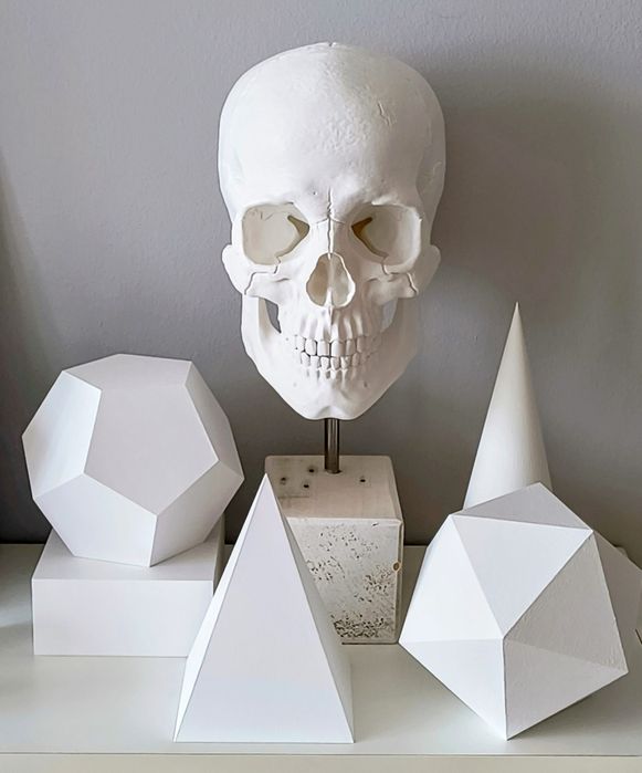 Гипсови Форми за Рисуване / Декорация / Нос / Ухо / Око / Уста / Череп