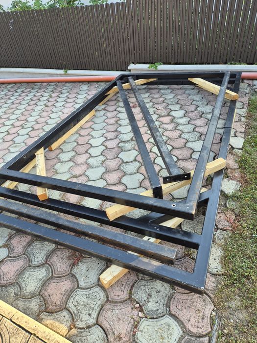 Foișor metalic 4.20x3.00 m cu prelată glisantă | Țeavă 8x8 | PVC 650 g/mp