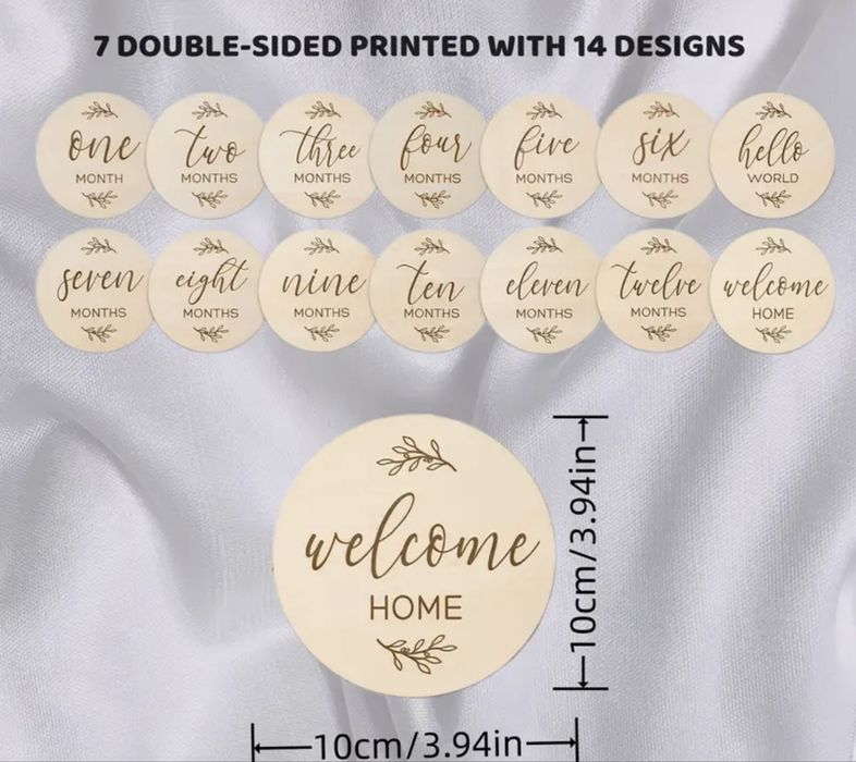 Дървени месечки за бебе+подарък