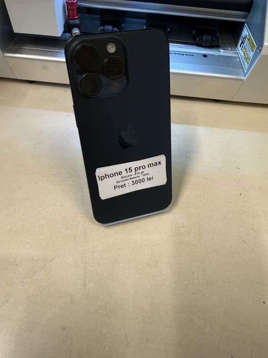 Iphone 15 pro max / 512 gb / 100% baterie / Garantie / impecabil