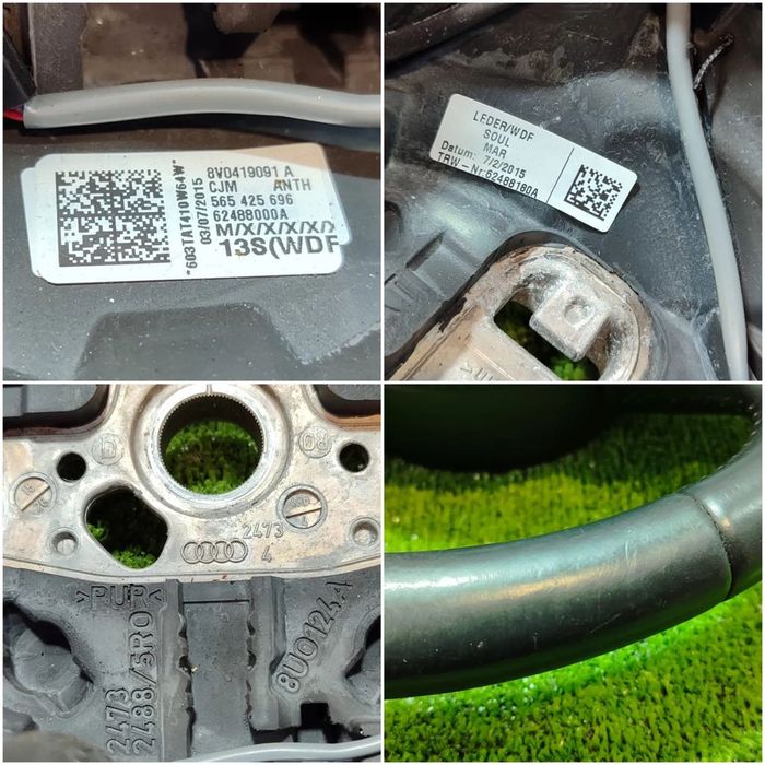 VOLAN PIELE CU COMENZI AUDI A3 8V 2012–2016 / COD OEM 8V0419091 / 8V0419091A (4C2)