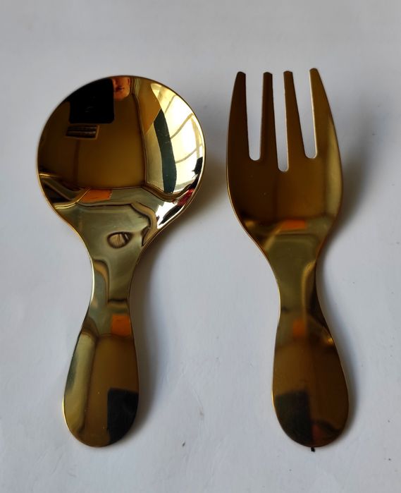 Златен комплект вилица и лъжица цена за комплект