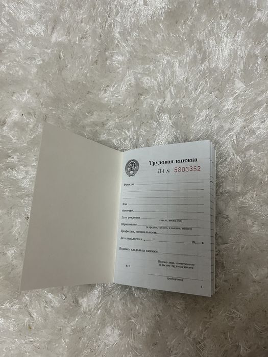 трудовая книжка 1974г