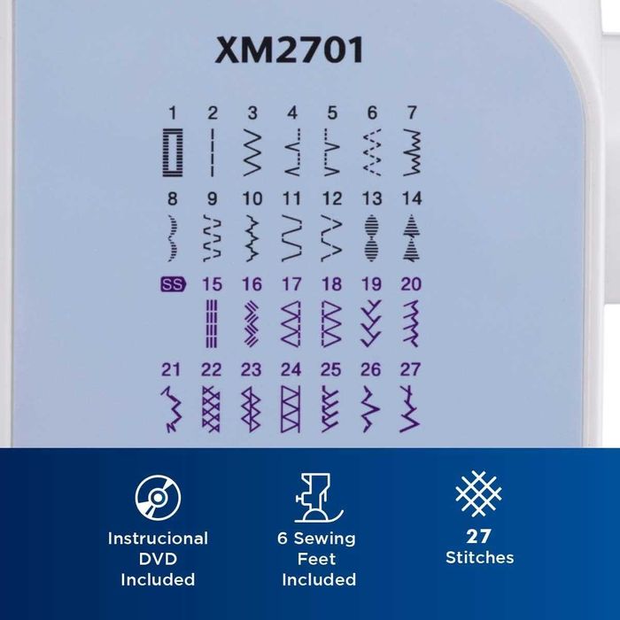 Шевна машина Brother XM2701S, 27 Програми, Ексклузивно издание