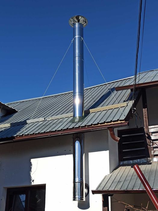 Cos de fum din inox izolat 130/180 mm x 5 m