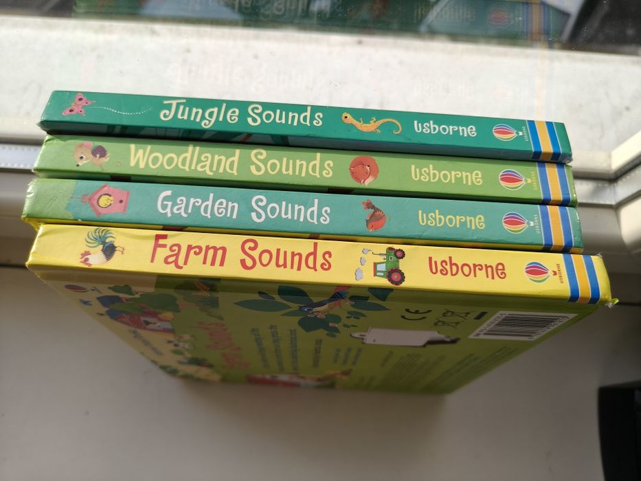 Set 4 Cărți Sonore Usborne – Colecția Completă (Farm, Jungle, Garden,