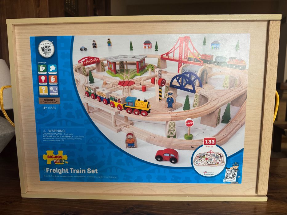 Circuit tren sine lemn copii