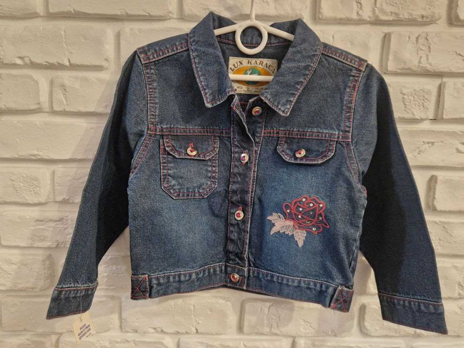 Geaca denim noua pentru fete 3-4 ani