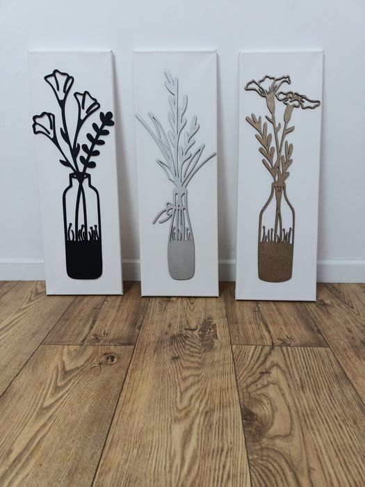 Set 3 tablouri flori