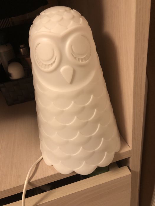 Veioza Ikea model bufnita, ca noua, material plastic