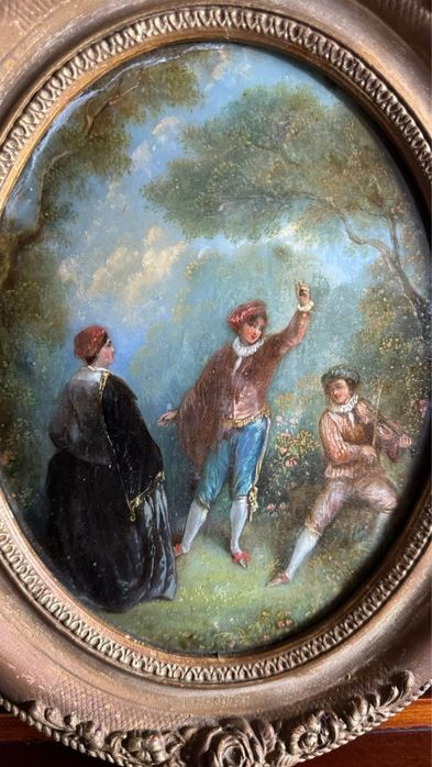 Двойка антикварни картини - 19 век