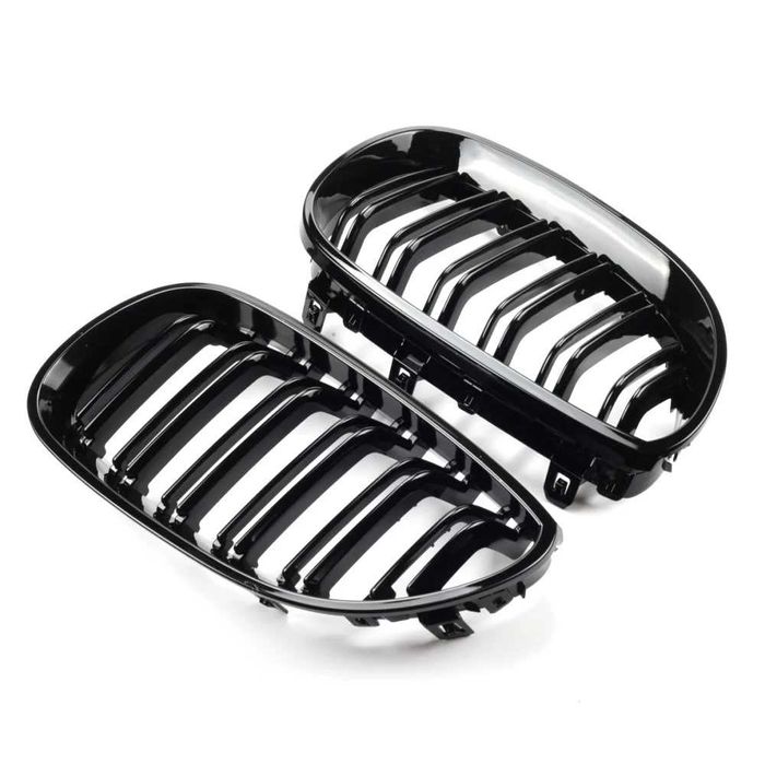 Grile Nari Duble M Design BMW Seria 5 M5 E60 E61 Negru Lucios