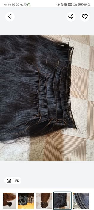 Продавам естествена коса ръчно изработена