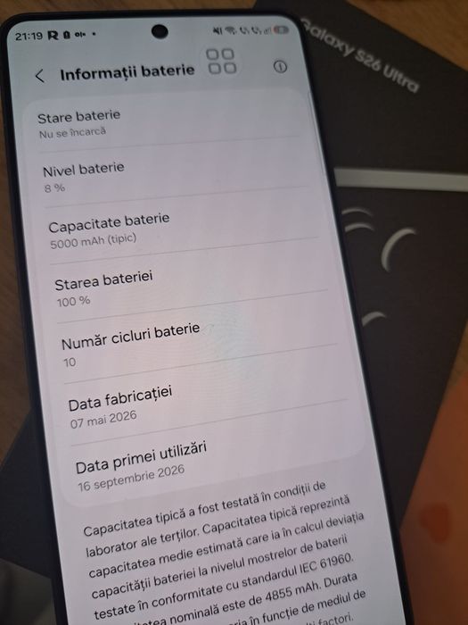 Vând s 26 ultra nou