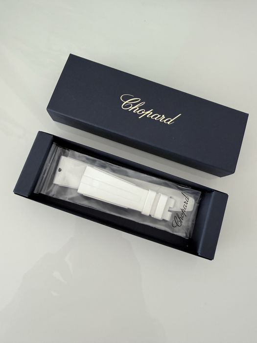 Curea de Ceas din Cauciuc Alba pentru Chopard Alpine Eagle 41