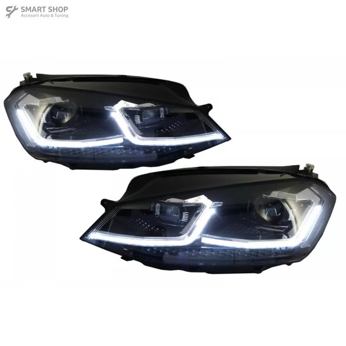Bara Fata cu Faruri LED cu Semnal Dinamic VW Golf VII 7 (2013-2017) R-
