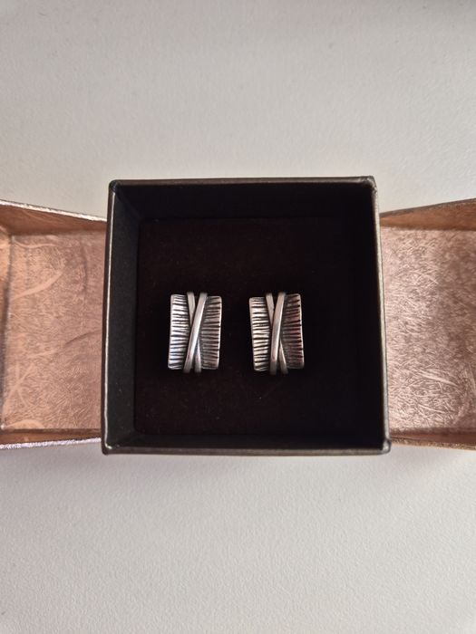 Сребърни обеци. Използвани.