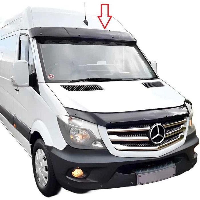 Козирка сенник за Mercedes Sprinter W906 2006>2017 + крепежи и стойка