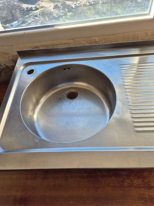 Мивка за кухня, метална- използвана, размер 60/110