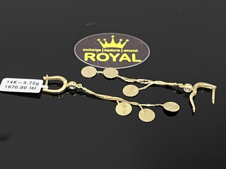 Bijuteria Royal CB : Cercei dama aur 14k 585 3,72 gr