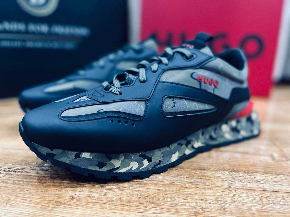 HUGO мужские кроссовки с камуфляжном принтом РАЗМЕР 44,45