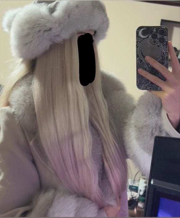 Шапка ушанка от естествен косъм (лисица)