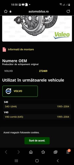 Set ambreiaj nou v40-s40