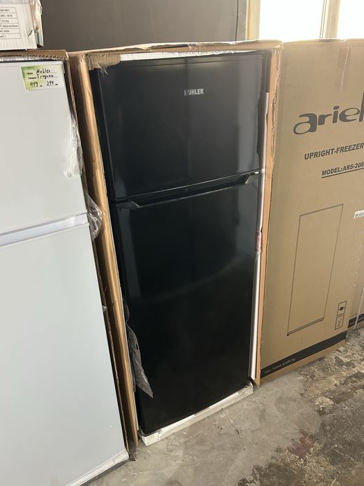 Чисто нов Черен Хладилник с горна камера Muhler-Мюлер 144 см