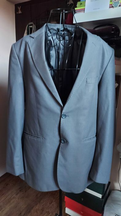 Sacou din lână gri Hugo Boss Baldessarini vintage, XL