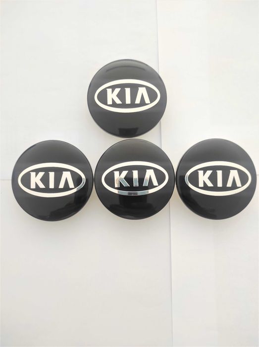 Капачки за Джанти за KIA 58 мм. Цвят: Сребристо и черно. НОВИ!