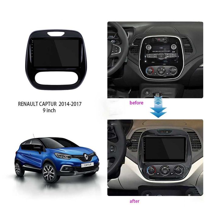 RENAULT CAPTUR CLIO 2011 - 2019 - 9''/12,3" Андроид Навигация,климатик