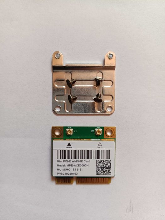 Placă Wireless Wi-Fi 6E - Intel AX210 interfață Half Mini PCIe Tri-Band 2,4/5/6 GHz Bluetooth 5.3 viteză 5,4 Gbps - NOU
