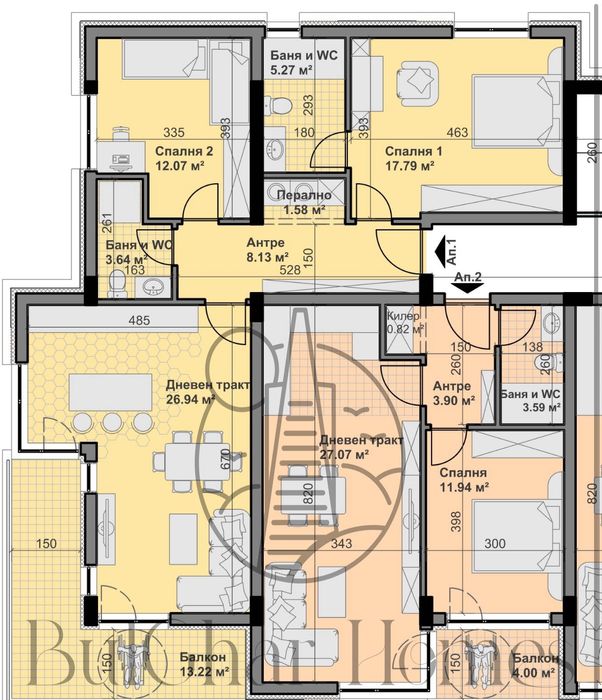 Продава се Тристаен апартамент в Варна, Владислав Варненчик - 120 кв.м за 1209 €/кв.м - Снимка #1
