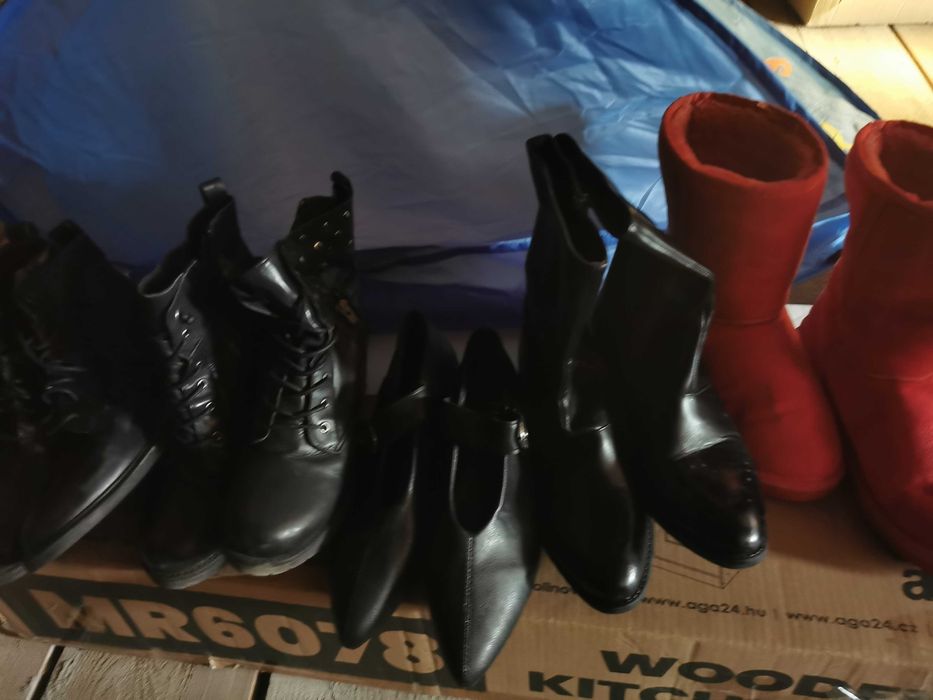 Lot bocanci lasocki, pantofi ghete piele 38